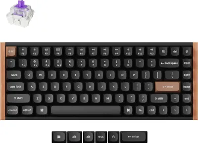 Produktbild von Keychron K2 HE Special Edition Kabellose Magnetische Tastatur, Bluetooth, 2.4GHz, RGB LED, Hot-swap, QWERTY US Layout, Gateron Magnetic Switch, Shwarz