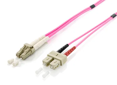 Produktbild von Equip LWL Patchkabel LC->SC 10.00m Multimode Duplex OM4 vi Polybeutel
