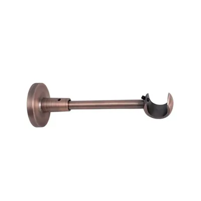 Zdjęcie produktu dla MDEKOR wspornik ścienny 1-torowy miedziany R wspornik ścienny z metalową płytą montażową do karnisza Rozstaw 19 mm można skrócić