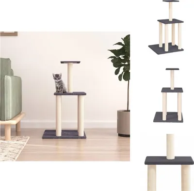 Obrázok produktu pre vidaXL Škrabadlo so sisalovými škrabadlami tmavosivé 85,5 cm - Škrabadlá