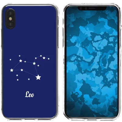 Produktbild von PhoneNatic Case kompatibel mit Apple iPhone X / XS Silikon-Hülle SternzeichenLeo M4