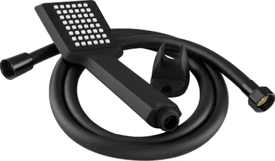 Produktbild von Granitan | Duschset - Handbrause + Schlauch 150 cm - Schwarz - Antikalk, Universell, Robust