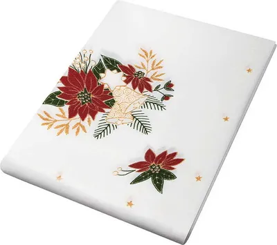 Produktbild von WEIHNACHTSTISCHDECKE 130x155cm WEIHNACHTSSTERN 100% Polyester