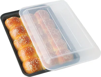 Produktbild von CANDeal Viertelblech-Backbleche Mit Deckel, Keksblech Kohlenstoffstahl, Langlebig, Ofenfest, Ungiftig, Leicht Zu Reinigen, Handelsqualität, 22,9 X 33 Cm Antihaft-Backbleche Zum Backen Und Braten