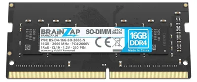 Produktbild von BRAINZAP 16GB DDR4 2666MHz PC4-2666V SO-DIMM CL19 1Rx8 1.2V Unbuffered Non-ECC RAM Arbeitsspeicher für Notebook Laptop Speichermodul Memory