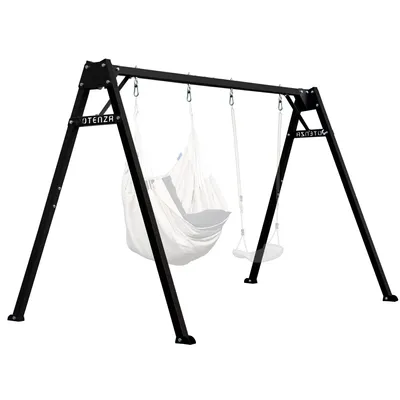 Produktbild von Potenza Kinderschaukel Doppelschaukel für Kinder und Hängematte Gartenschaukel  Schaukelgerüst Schaukelset Metallgestell 250x207 cm I Zubehör Garten