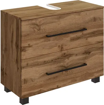 Produktbild von Waschbecken-Unterschrank - Eiche Nachbildung - B 70 cm - 1 Klappe - 1 Schublade