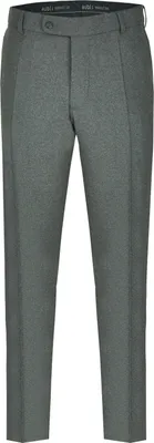 Produktbild von aubi Perfect Fit Herren Businesshose Anzughose Flanell Flat Front Modell 26 hellgrau Größe 60