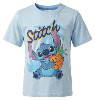 Produktbild von Disney Lilo und Stitch Kinder kurzarm T-Shirt 100% Baumrolle - 104, Blau