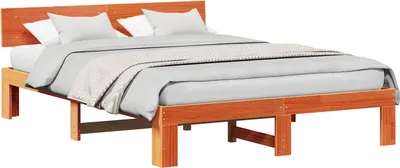 Produktbild von vidaXL Bettrahmen Wachsbraun 160 x 200 cm Massives Kiefernholz