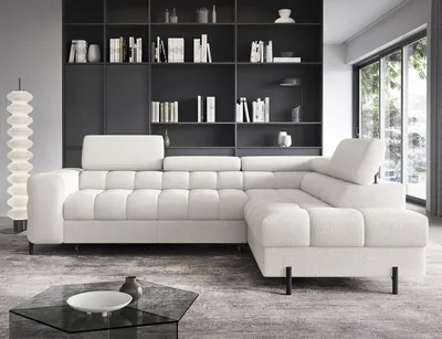 Produktbild von Ecksofa Couchgarnitur Ferucce – Modernes L-Sofa mit Schlaffunktion & verstellbaren Kopfstützen