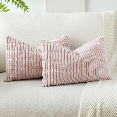 Produktbild von Kissenbezüge Kordsamt 2er Set Rosa 40x60 cm