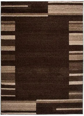 Produktbild von Teppich Wohnzimmer Schlafzimmer Kurzflor Modern Meliert Design Dunkelbraun Beige 240 x 330 cm