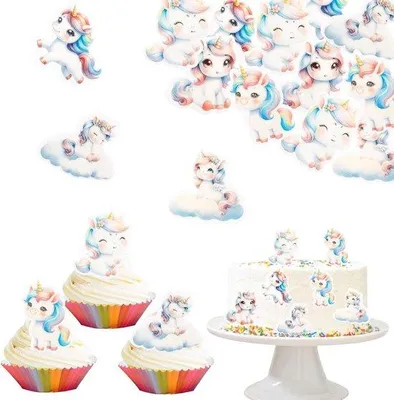 Produktbild von Regenbogentaartdecoratie für Mädchenfeier und Kindergeburtstag