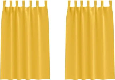 Obrázek produktu pro vidaXL Zatemňovací závěsy s kroužky 2 ks hořčicově žluté 175 x 140 cm