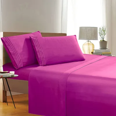 Produktbild von Mikrofaser Bettwäsche 1500 TC – Luxus-Set 4-teilig für Erwachsene