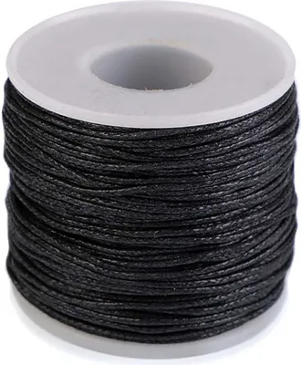 50m Baumwollschnur 1mm auf Spule schwarz