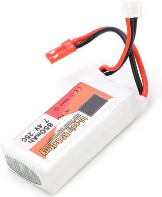 Obrázek produktu pro 7.4V 850mAh 25C LiPolymer Lipo dobíjecí baterie JST Plug pro RC auta lodě vrtulníky