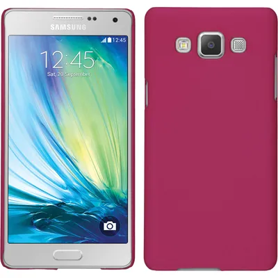 Produktbild von PhoneNatic Case kompatibel mit Samsung Galaxy A5 (A500) - Hülle pink gummiert Hard-case + 2 Schutzfolien