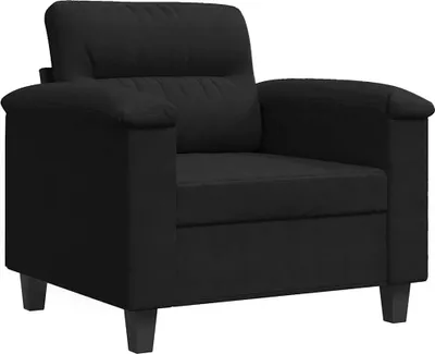 Produktbild von vidaXL Sessel Schwarz 60 cm Mikrofasergewebe