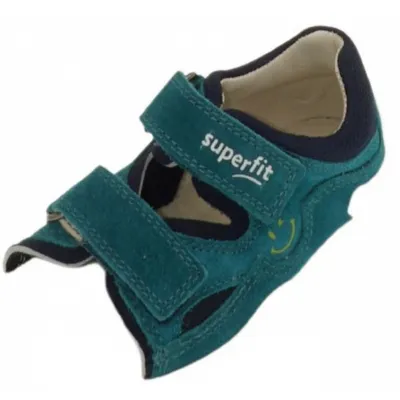 Produktbild von Superfit Sandale Leder FLOW Baby - Jungen Sandale in Blau, Größe 21