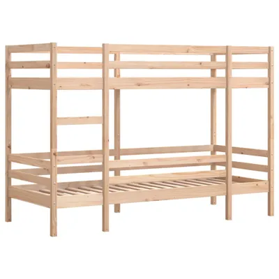 Image de Lit superposé sans matelas 90x200 cm bois de pin massif