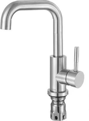 Produktbild von INF Ausziehbarer Spültischhahn aus Edelstahl Silber