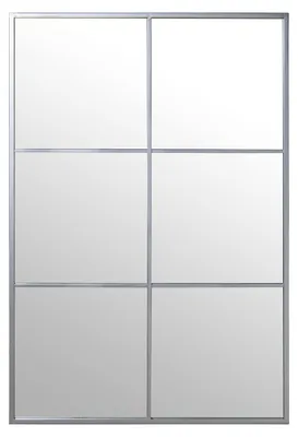 Produktbild von Rechteckiger Wandspiegel aus Silbermetall 80 x 120 cm