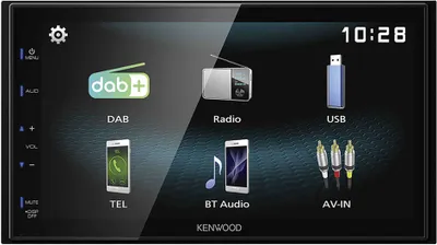 Produktbild von KENWOOD DMX-125DAB USB autorádio 2 DIN moniceiver digitálne rádio Bluetooth