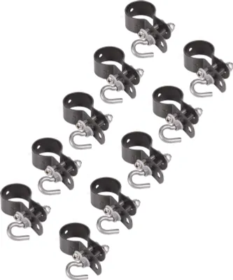 Immagine prodotto di Alberts 832292 Morsetto per tiranti intrecciati, zincato, antracite-metallico, morsetto Ø 34 mm, set da 10
