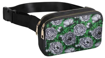 Bauchtasche Damen, Blumenmuster, wasserdicht, verstellbar, 18x12x4 cm