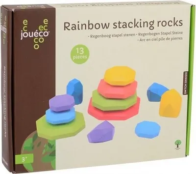 Obrázek produktu pro Dřevěné stohovací kameny Rainbow 13ks 36m+