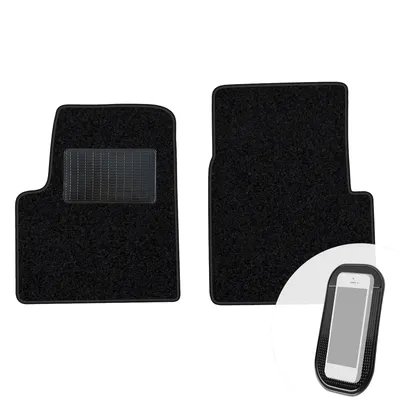 Produktbild von moto-MOLTICO Vorne Fußmatten Auto Velours Autoteppiche Schwarz Automatten Set 2-teilig passend für Renault Espace II 1991-1996