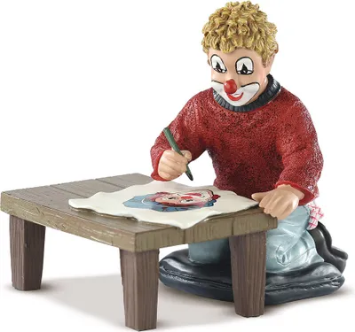 Produktbild von GILDE Dekofigur Clown Der Zeichenkünstler 2tlg H. 10 cm, 10214
