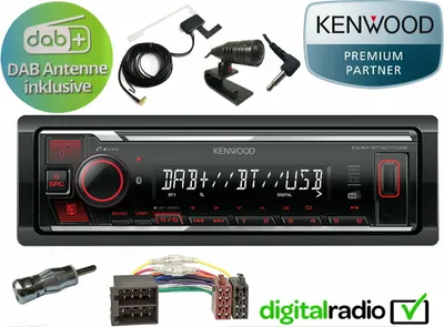 Produktbild von Kenwood Bluetooth DAB+ USB Radio Antenne inklusive passend für VW Golf 3 III 1991- 2002