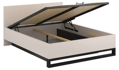 Produktbild von Bett mit Bettkasten 180x200cm Kaschmir