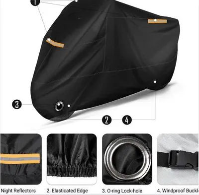 Image de Housse imperméable noire pour scooter