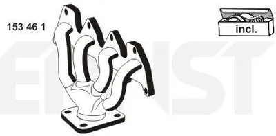 Produktbild von ERNST 153461 Abgaskrümmer für VW Golf IV Schrägheck (1J1) Abgasanlage