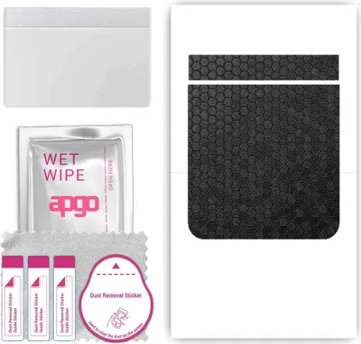 Produktbild von apgo Rückseite Schutzfolie, Skin, kompatibel mit Motorola Razr 50, Hinten Displayschutzfolie aus Vinylfolie, kratzfest, einfache Montage - Schwarze Honigwabe