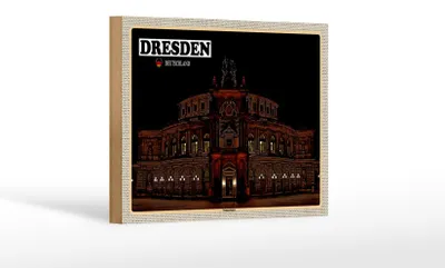 Produktbild von Holzschild Städte Dresden Sächsische Schweiz 18x12 cm Dekoration