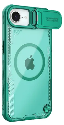 Obrázek produktu pro Etui Nillkin Iceblade Prop Magnetic Z Osłoną Na Aparat I Podstawką Na Iphone 16E - Zielone