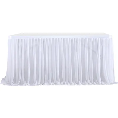 Produktbild von Weiß Tüll Tischrock, Dekoration Rechteckige Tischdecke für Hochzeit,Geburtstag,Party, 122 x 77cm