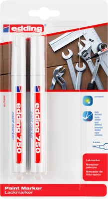 Produktbild von Edding Lackmarker 750 2er-Blister weiß