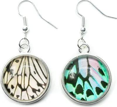 Produktbild von Cabochon Schmetterlingsflügel Ohrringe Miniblings Schmuckstein Schmetterling
