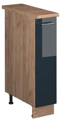 Zdjęcie produktu dla Szafka apteczna Vicco Fame-Line Ciemnoniebieski wysoki połysk/Dąb goldkraft 20 cm, BP Dąb, Model 62130