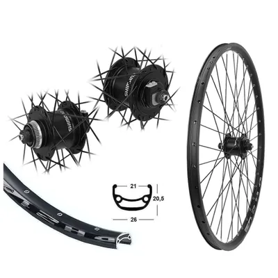 Produktbild von Vorderrad 27,5 Zoll Disc DH21 MTB 21-584 Shimano Nabendynamo Alivio Centerlock
