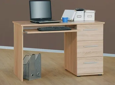 Produktbild von Schreibtisch Computertisch Bürotisch Kinderschreibtisch sonoma eiche sonoma Eiche sägerau