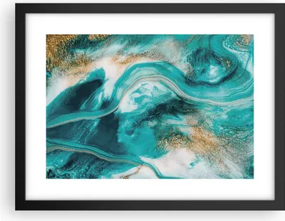 Produktbild von Gerahmtes Poster - Schwarzer Rahmen - Wasser Meer Ozean - 40x30 cm - Wand Bild - Wanddeko - Wandbilder - Kunstposter - Wandposter - Bilderrahmen - Bilder - Kunstdruck - P2BAA40x30-5108