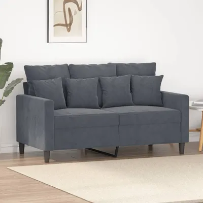 Produktbild von CLORIS 2-Sitzer-Sofa Dunkelgrau 120 cm Samt, 21,2 kg