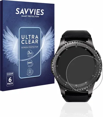 Produktbild von 6x Für Samsung Gear S3 Frontier / S3 Classic Schutzfolie Savvies Displayschutz Display Schutz Folie Klar Transparent